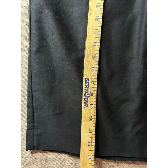 Black J. Crew Pencil Skirt 10 Dual Kick Pleat Preppy Sexy Classic - Picture 8 of 10
